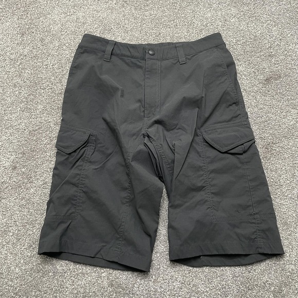Montbell Cargo Shorts Mens Small Black Outdoor Nylon Stretch Hiking Pockets - Picture 1 of 5